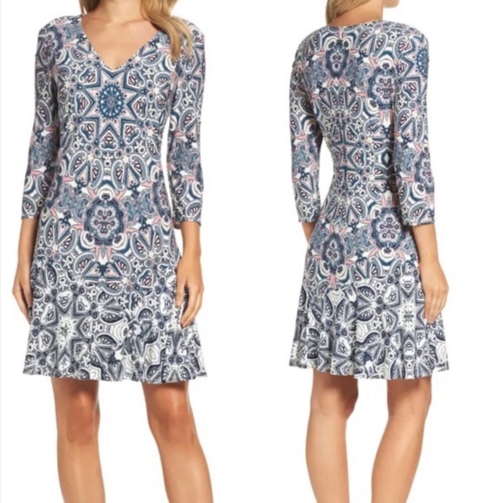 Eliza J Multicolor Paisley A-lineโ Dress 14